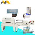 Semi automatic l bar heat shrink wrapping machine with shrink tunnel use pof,pvc and pe film